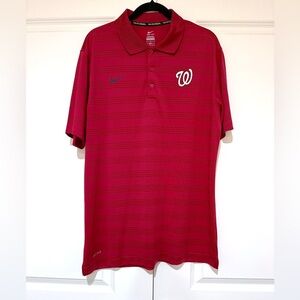 Nike Polo Shirt Men Large Adult Athletic Dri Fit Golfer Washington
